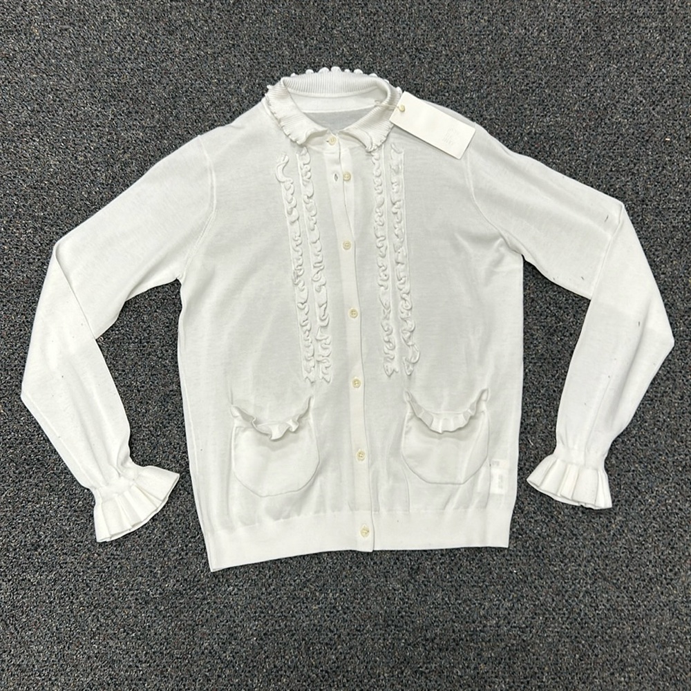 JNBY button down ruffle sweater